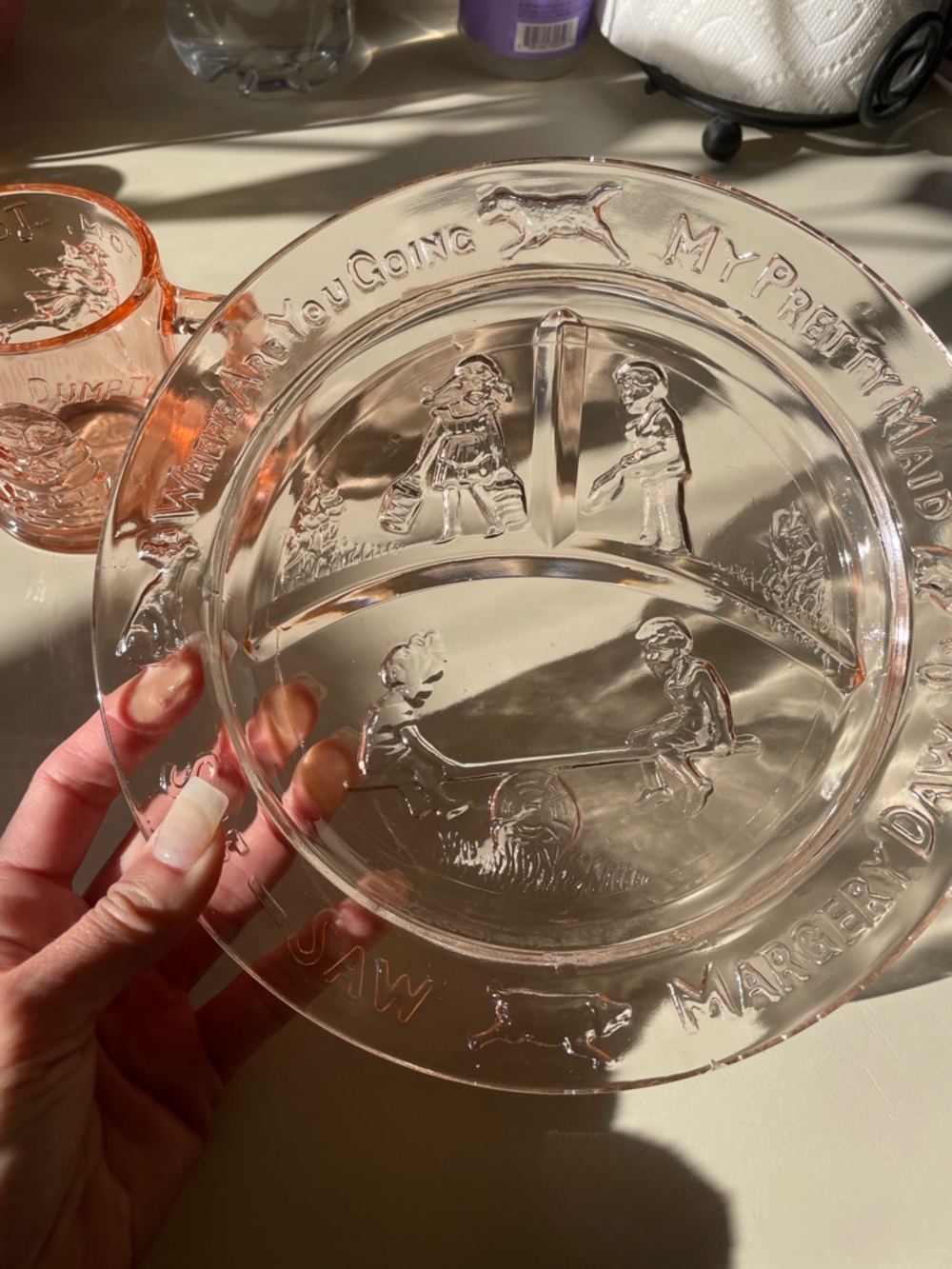Indiana Glass Company nursery rhyme child’s plate - Picture 2 of 10